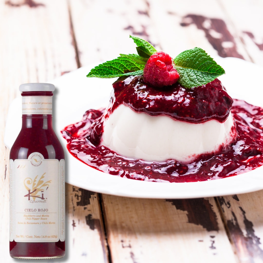 Horchata Panna Cotta with Blackberry Chile Compote Recipe By Master chef Josh Clarke