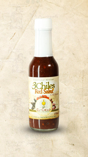 El Cielo Smokey 3 Chillies Red Salsa 150ml - Authentic Mexican
