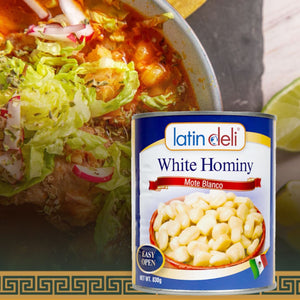 Maiz Pozolero White Hominy Corn - Mexican 830g. Perfect for Mexican Pozole Soup