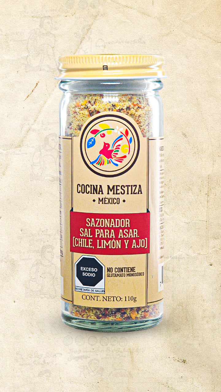 Mexican Grilling Salt with Chilli, Lime, Garlic 110g - Cocina Mestiza Mexico - El Cielo
