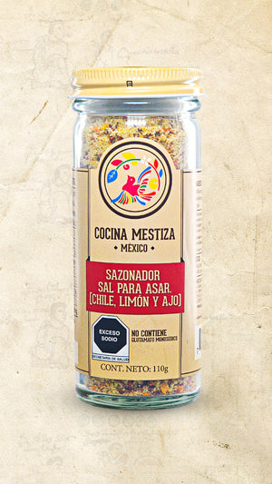 Mexican Grilling Salt with Chilli, Lime, Garlic 110g - Cocina Mestiza Mexico - El Cielo