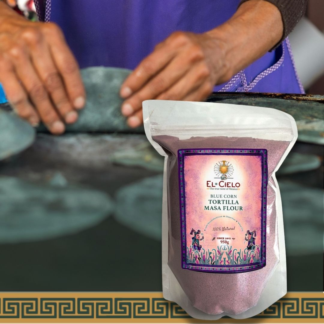El_Cielo_-_Blue_Corn_Masa_Flour_950g-_Blue handmade tortillas