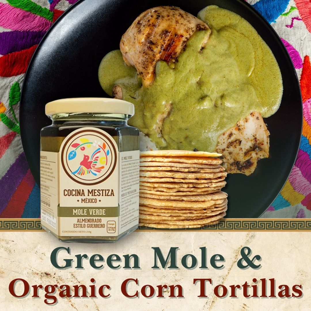 Green Mole and Organic Corn Tortillas Kit