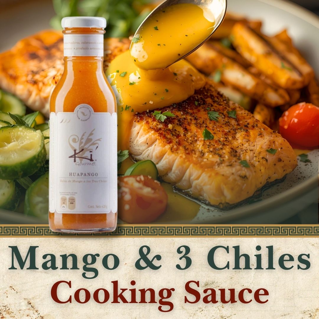 Mango and 3 chiles cooking sauce- Salmon