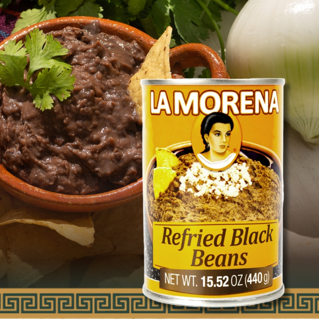 Refried Black Beans Can 440grs