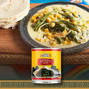 San Miguel - Sliced Poblano Chillies 220g - El Cielo