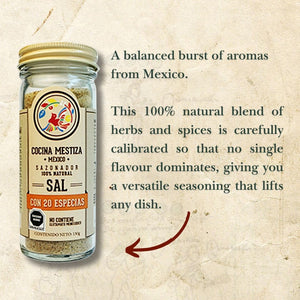 Mexican Seasoning Salt 20 Herbs 130g - Cocina Mestiza