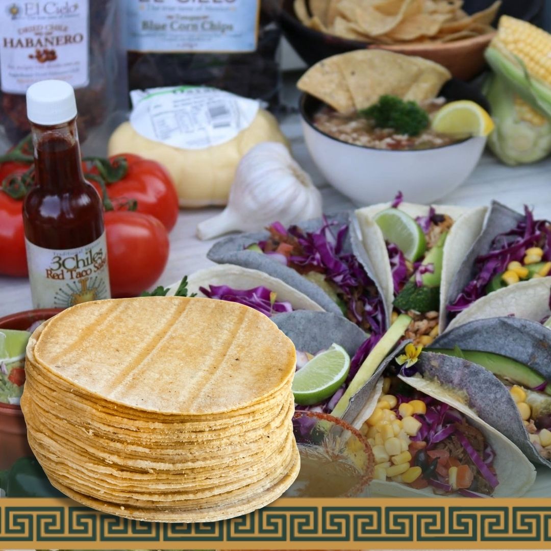  Tortillas - White Corn Casera 14cm 1kg Pack- Taco Party Table