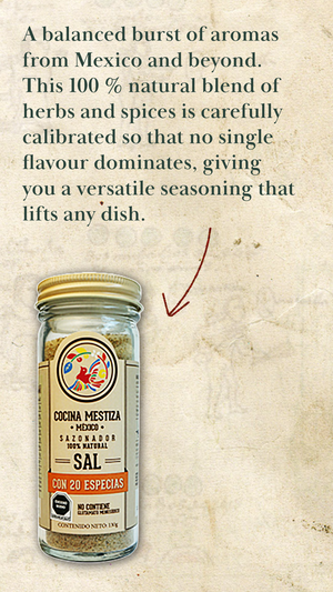 Mexican Seasoning Salt 20 Herbs 130g - Cocina Mestiza