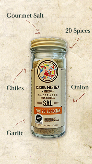 Mexican Seasoning Salt 20 Herbs 130g - Cocina Mestiza
