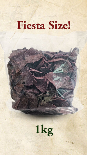 Blue Corn Chips Mexican Blue Totopos 1kg Dona Cholita - El Cielo