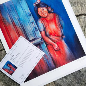 The Girl with the Pom Poms / Artwork by Lourdes Berbeyer