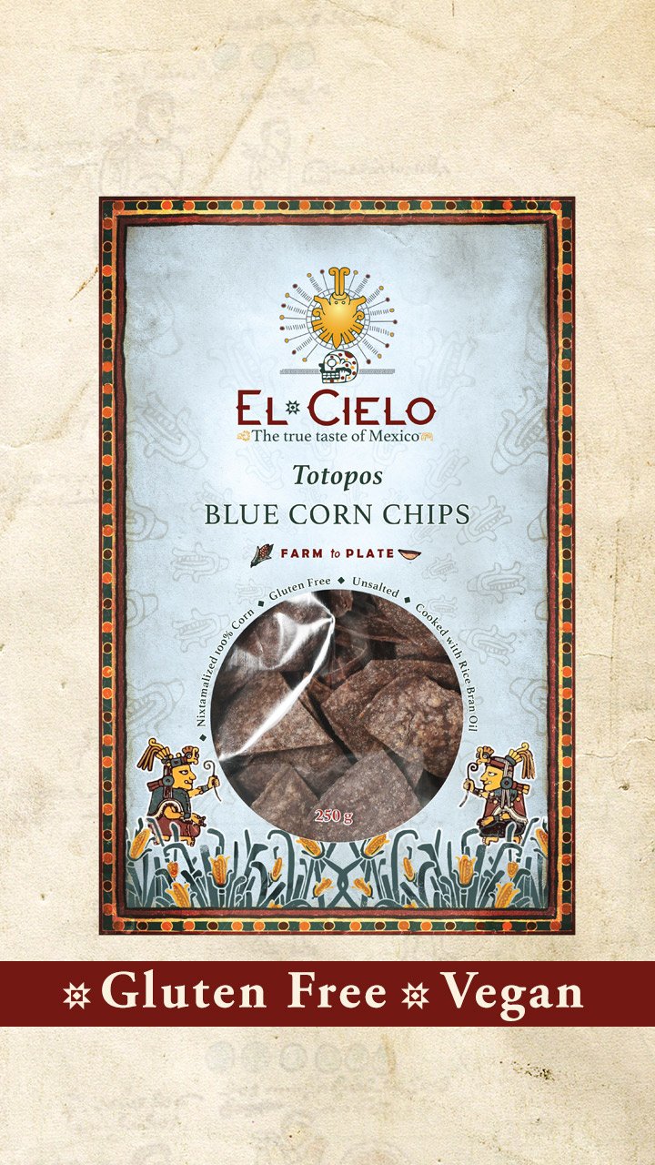 El Cielo Blue Corn Tortilla Chips Totopos 250g