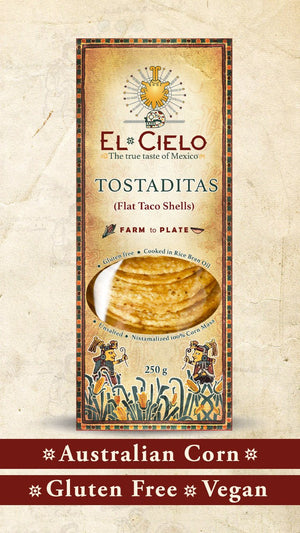 El Cielo Tostaditas Flat Taco Shells Gluten Free White Corn 250g