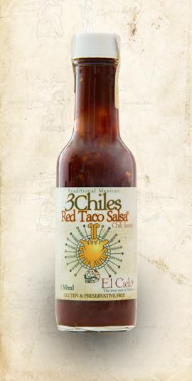 El Cielo Three Red Taco Chilli Sauce 150ml (Wholesale) - El Cielo