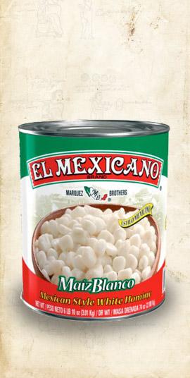 El Mexicano - Maiz Blanco White Hominy 822g - El Cielo